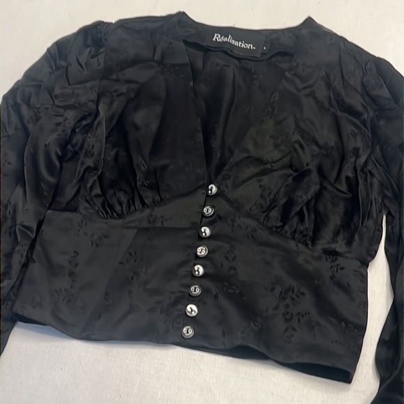 Realisation Par THE KAIA Voodoo silk jacquard blouse yin Yang 69 buttons - Picture 4 of 8